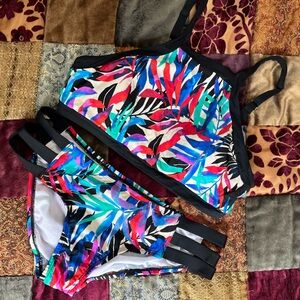 Jantzen multicolored 2 piece bikini